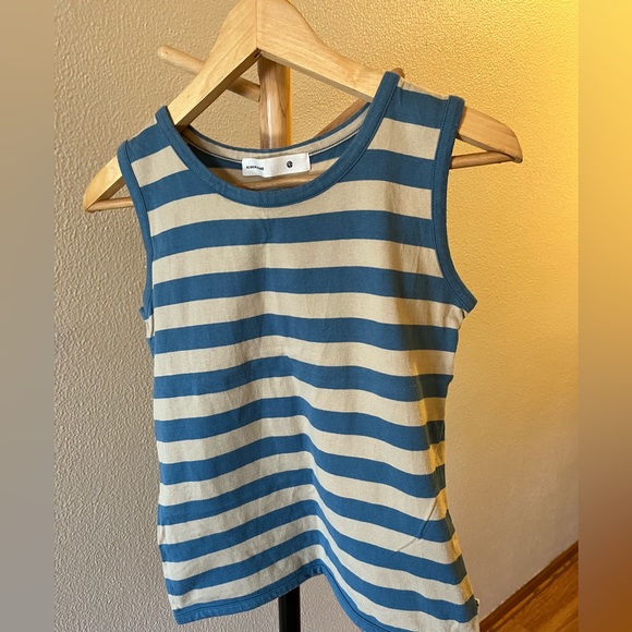 COPY - Woman’s Summer Tank Top XS Stripe Blue No Sleeve - Picture 3 of 13